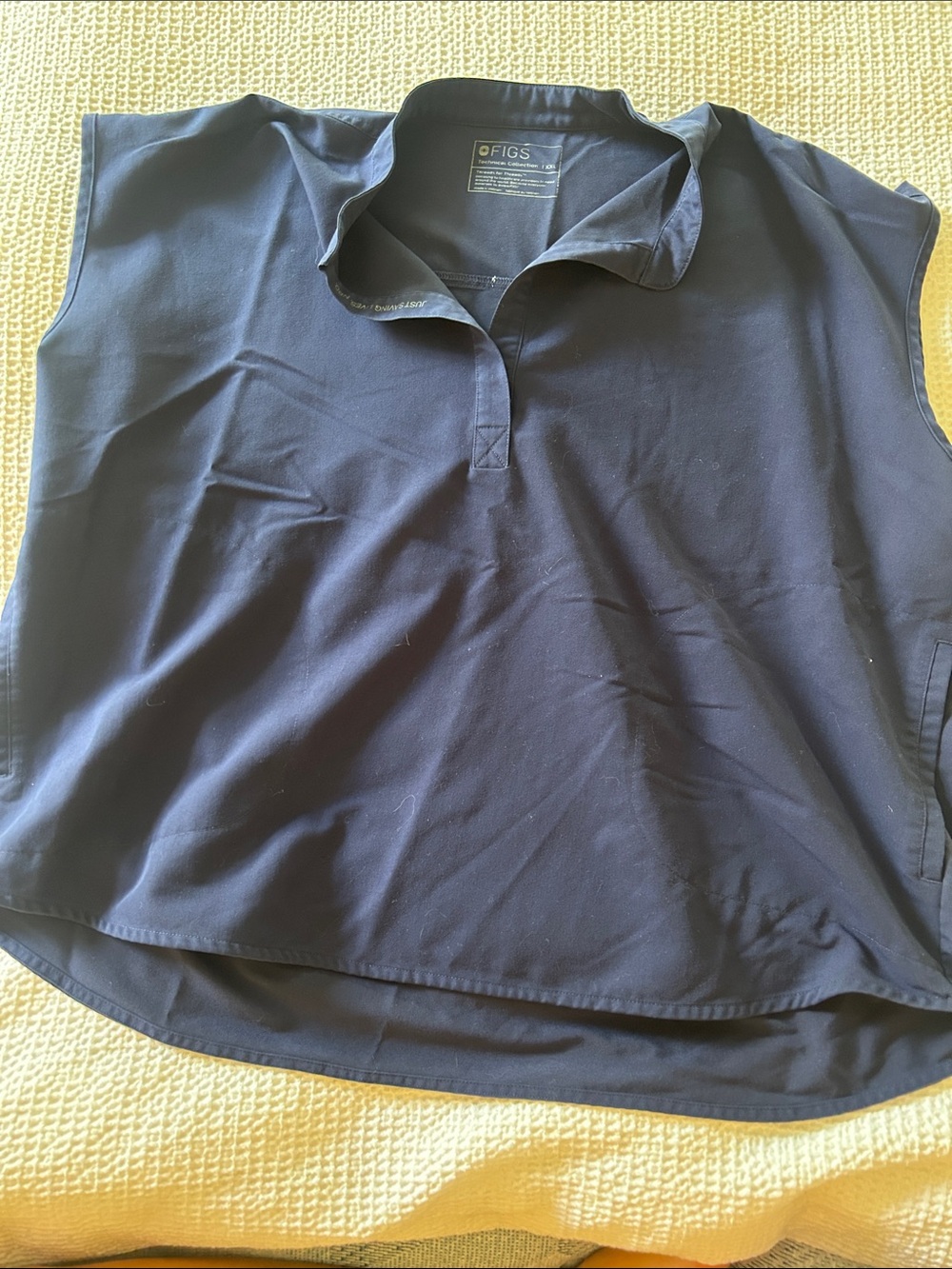FIGS Navy Rafaela Top